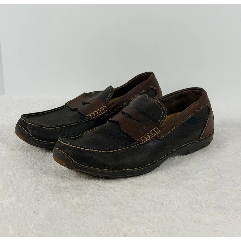 Rockport Dynamic Suspension Brown Leather Penny Loafers Men's Size 12M Comfort